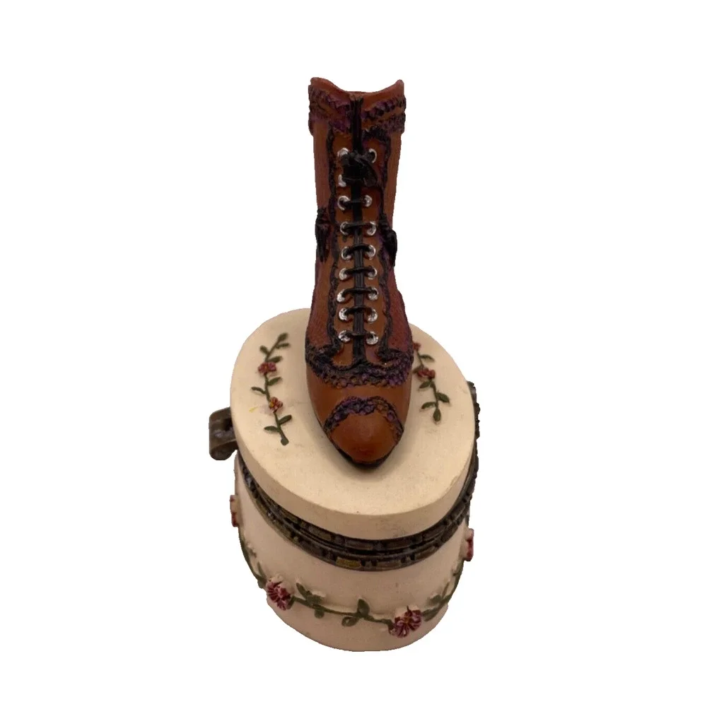 Victorian Boot Trinket Box, Hinged